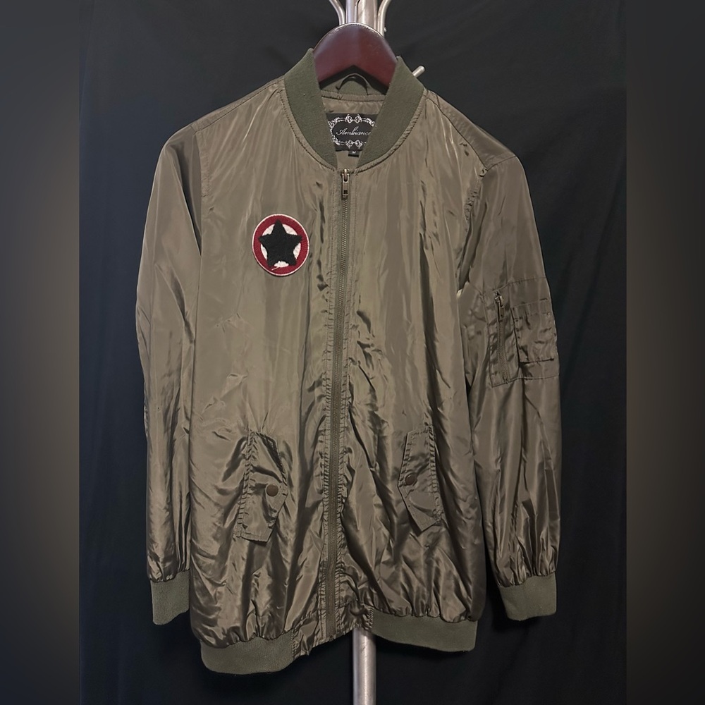 Ambiance Bomber Jacket with Star Patch
